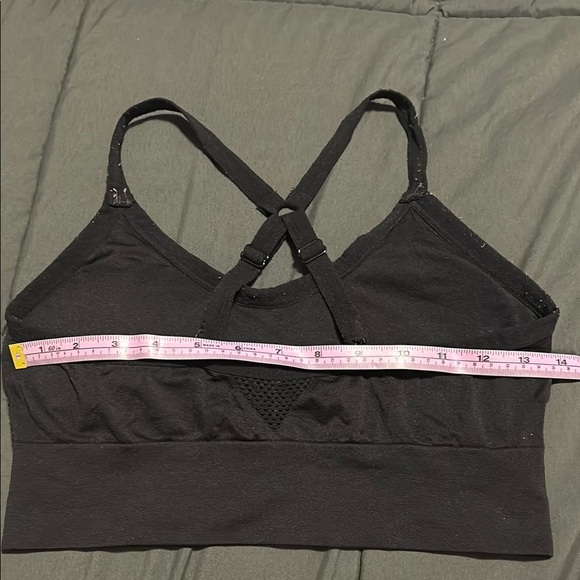 Reebok Black Sports Bra with Racerback Design - Picture 3 of 4